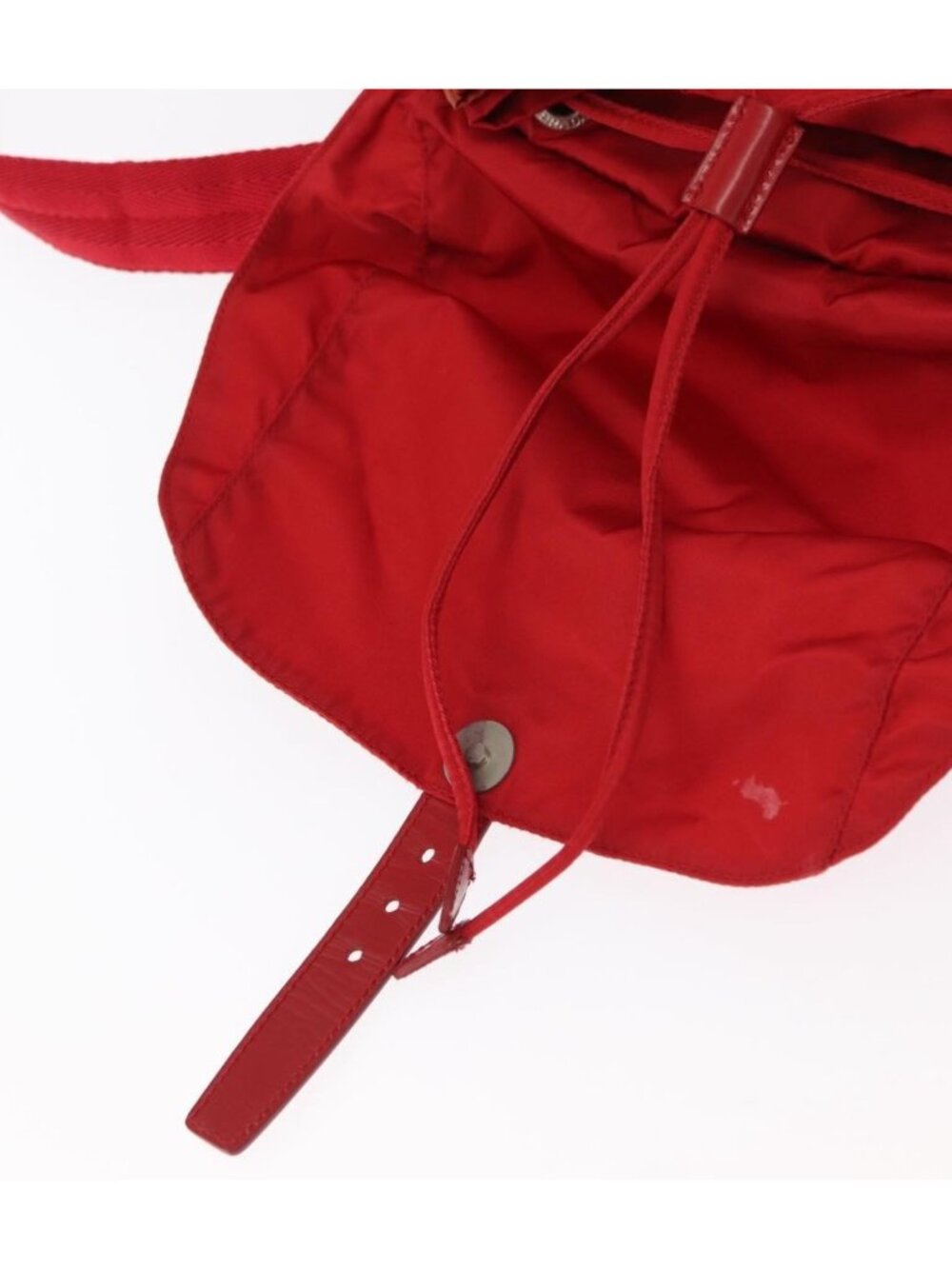 PRADA Backpack Nylon Red Silver - Picture 15 of 16